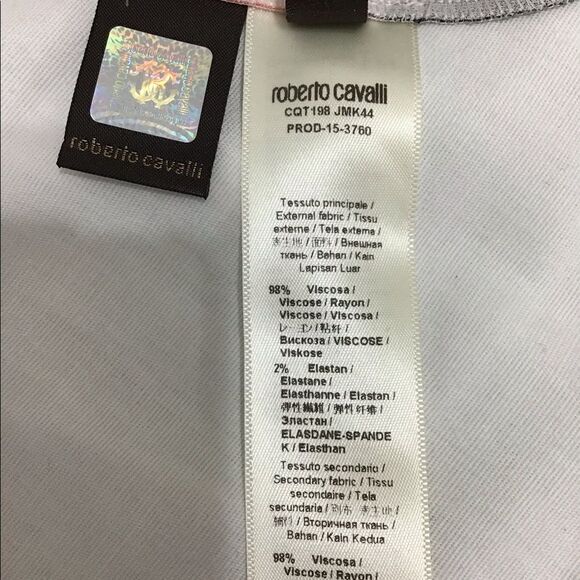 Roberto Cavalli Dress Front Zipper Detail Dress Multi Color Knee Length Size 44 - Picture 12 of 12